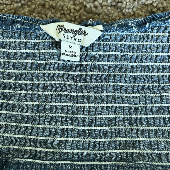 Wrangler Blue Tiered Sundress Sleeveless Mini - Picture 4 of 6